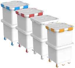 Simpro supplies a range of handling equipment to suit FoodCap® ingredient capsules, including stainless steel bin lifters, stackers, scales and wash frames. FoodCap® Ecosystem